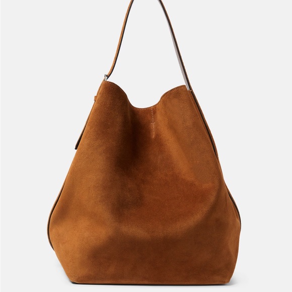 Toteme - Suede Belted Tote Bag - Picture 2 of 10